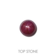 スタールビー(宝石名スター・ルビー)インド産 1.10ct 識別済[220616106]5.7x5.6mm前後