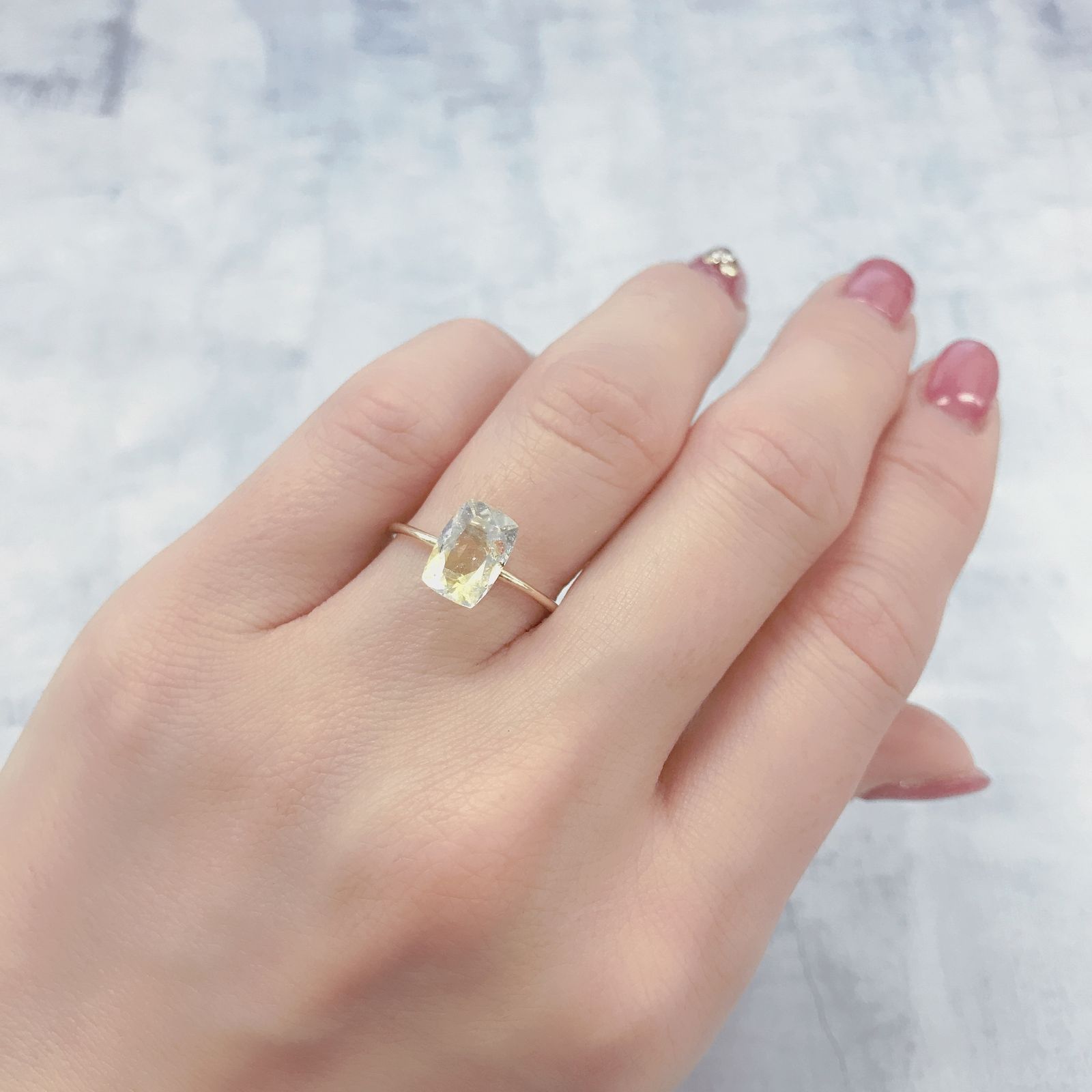 オーロラクォーツ ブラジル・ミナスジェライス産 1.55ct[220114385]8.8x6.1mm前後