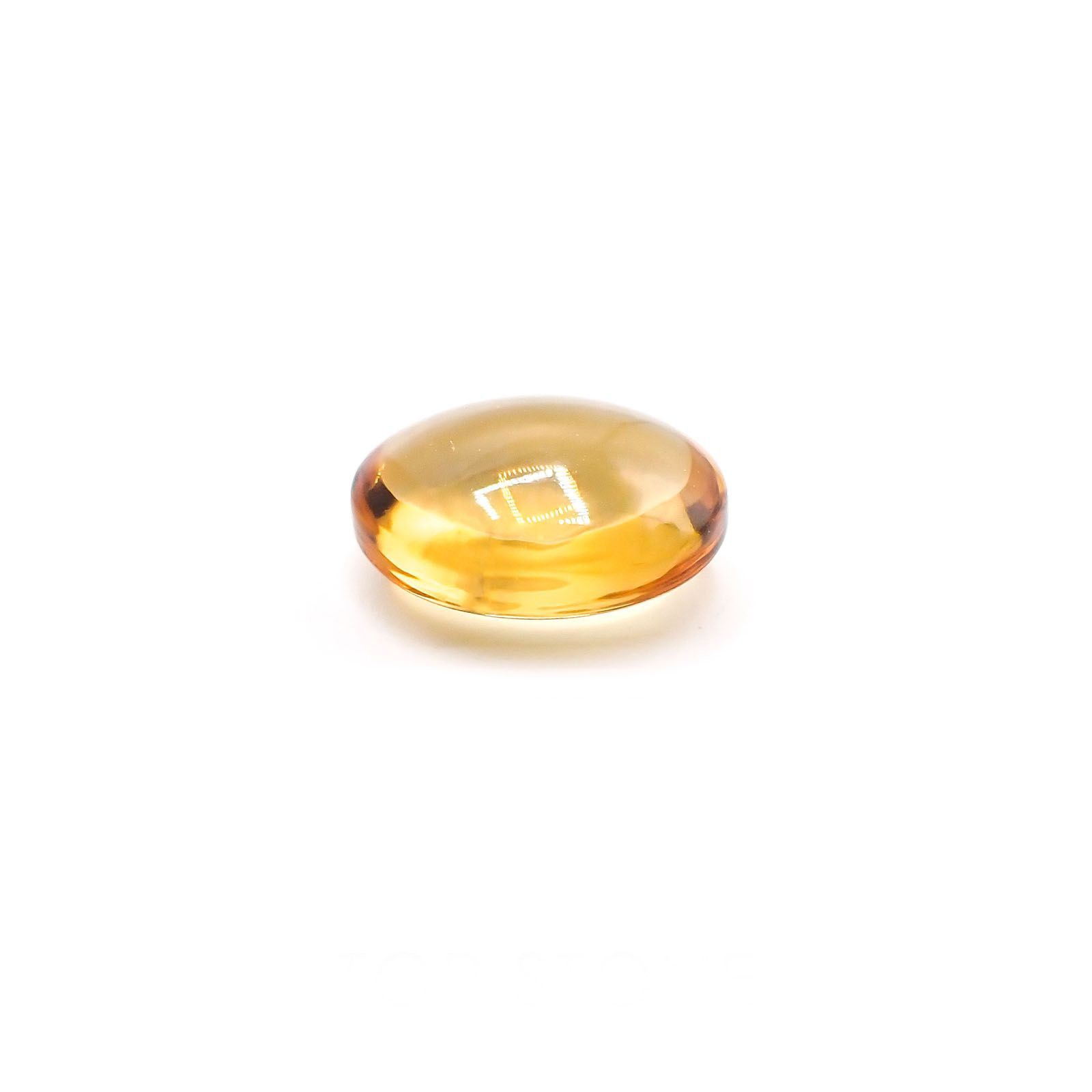<ランダムセレクト1個販売> 【数量限定】シトリン ダブルカボション(宝石名シトリン) ブラジル産 2.63ct前後 識別済[20095582]10×8mm前後
