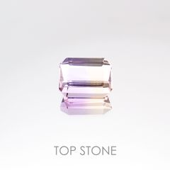 アメトリン(宝石名バイカラー・クォーツ/別名アメトリン) ボリビア産 2.27ct 識別済[20106895]8.9×6.9mm前後
