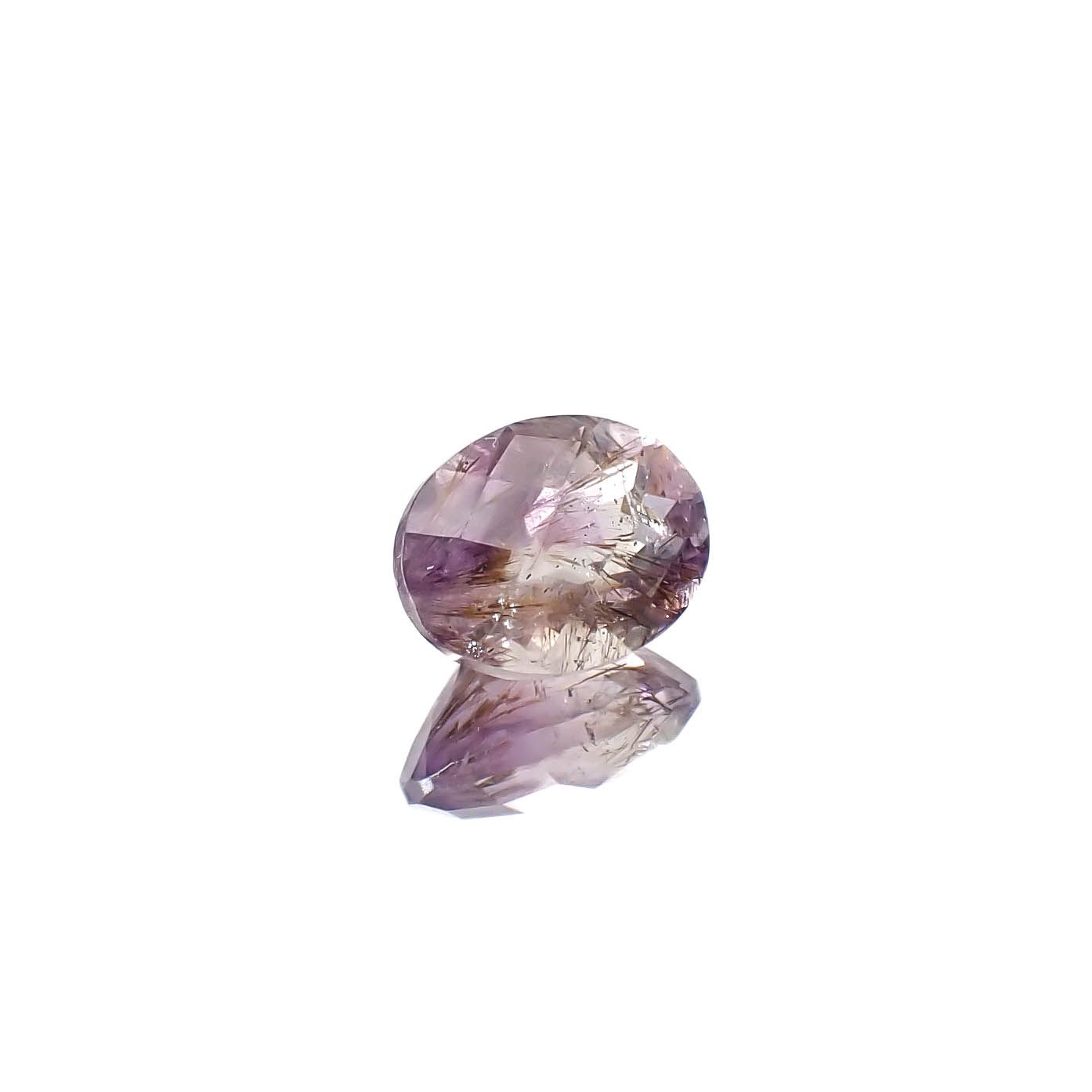 ◇チェッカーカット◇アメジストエレスチャル ブラジル産 2.91ct [250730856]10.6x8.1mm前後