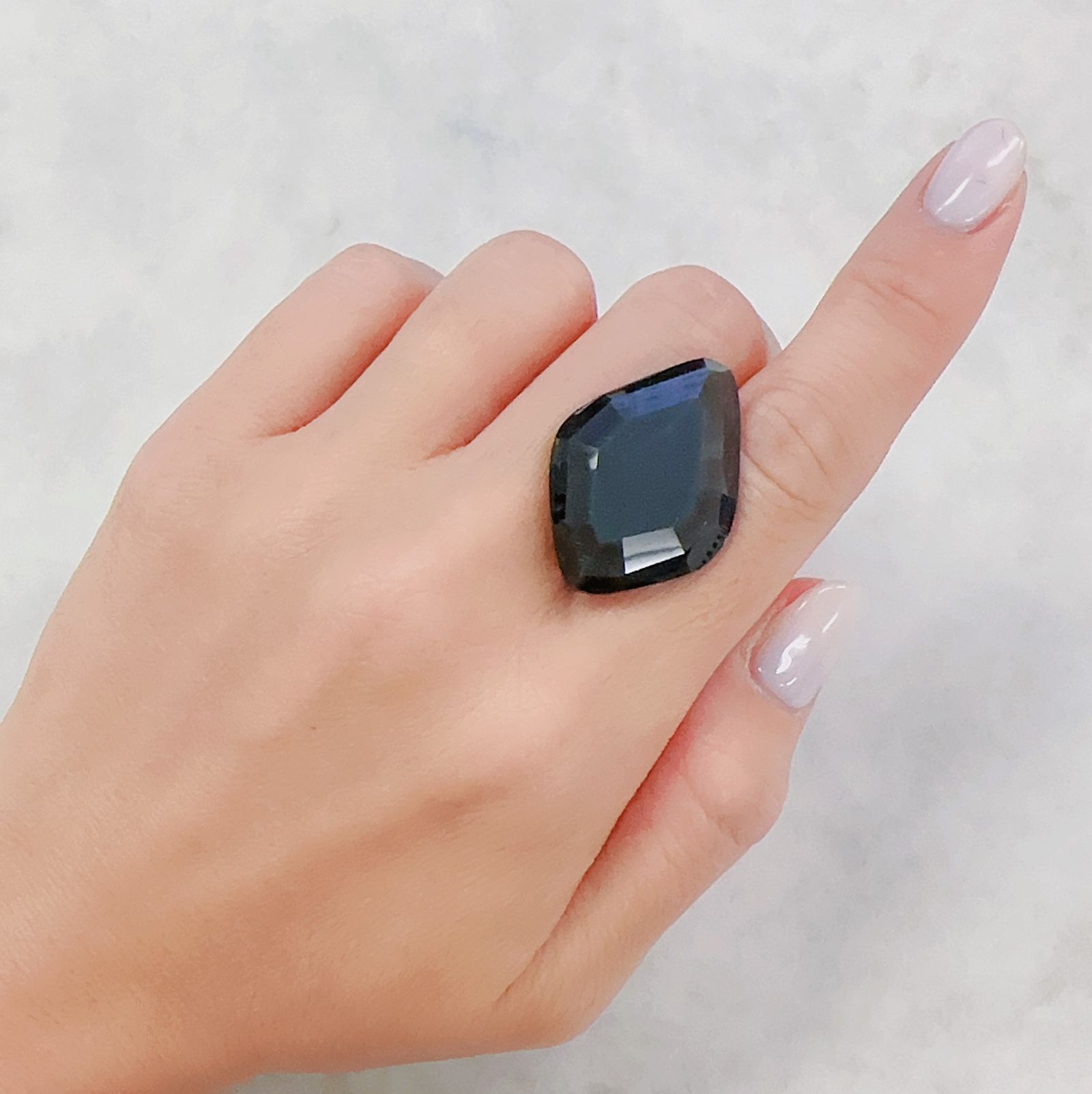 ◇フリーフォーム◇レインボーオブシディアン メキシコ産 21.53ct[230722594]29.3x21.2mm前後