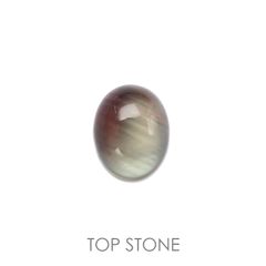 バイカラーアンデシン(宝石名アンデシン)チベット産 1.93ct 識別済[220114682]9.1x7.2mm前後