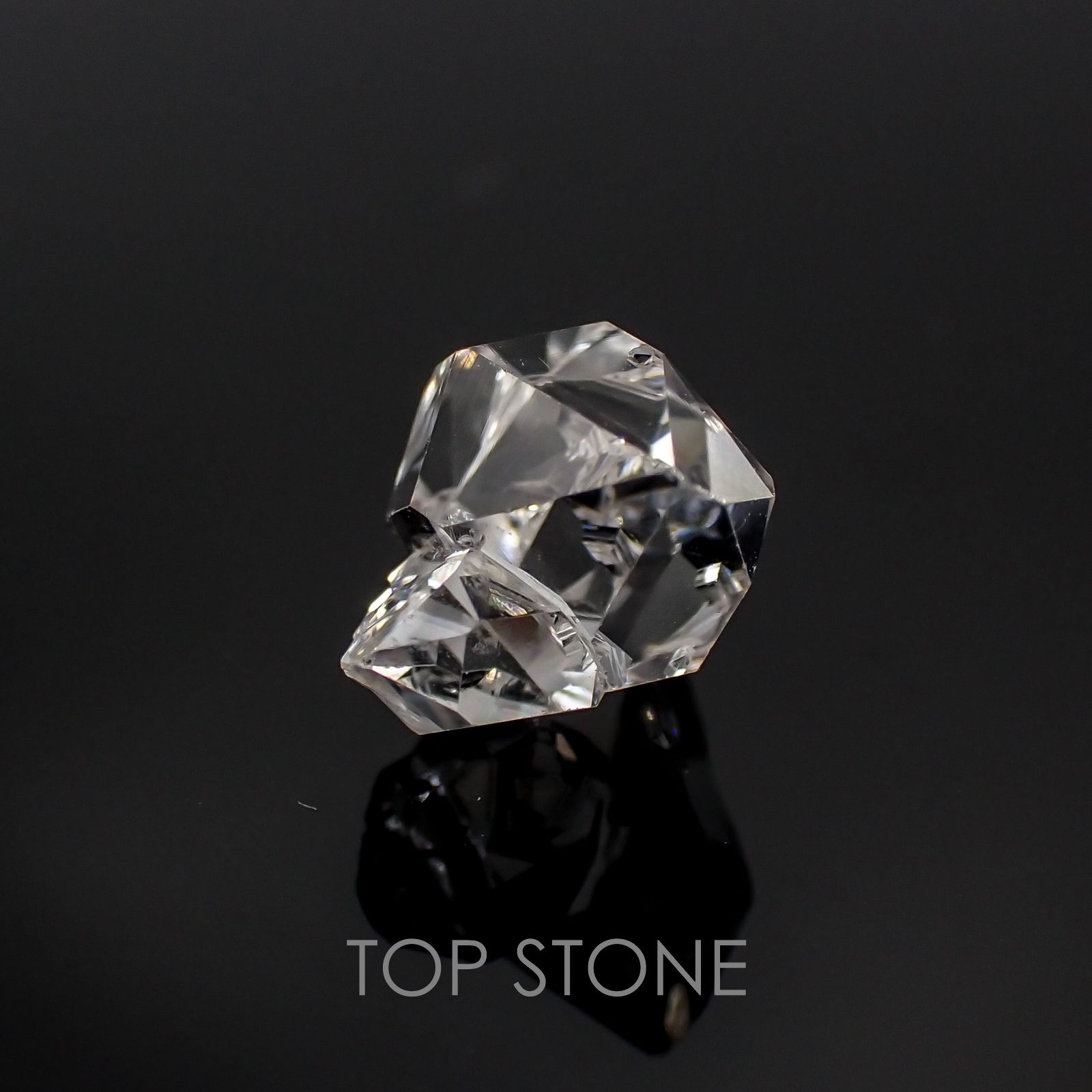 ハーキマーダイヤモンド アメリカ産 原石・結晶 2.93ct[20117547]10.9×8.6mm前後