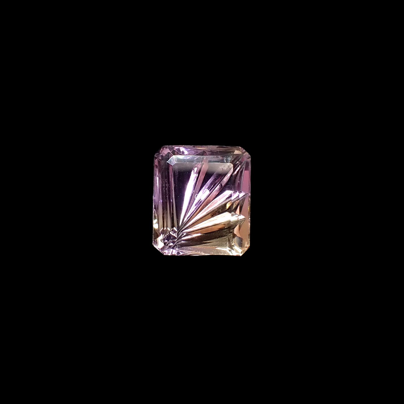 ◇甲州貴石切子Plus Three◇アメトリン カード付き ボリビア産 5.73ct [250630483]11.6x10.3mm前後