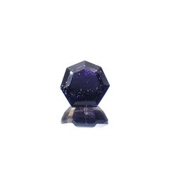 ◇オクタゴンカット◇アイオライトサンストーン(宝石名アベンリュリン・アイオライト)ブラジル産 4.062ct ソ付(彩珠)[231224587]10.2x9.8mm前後