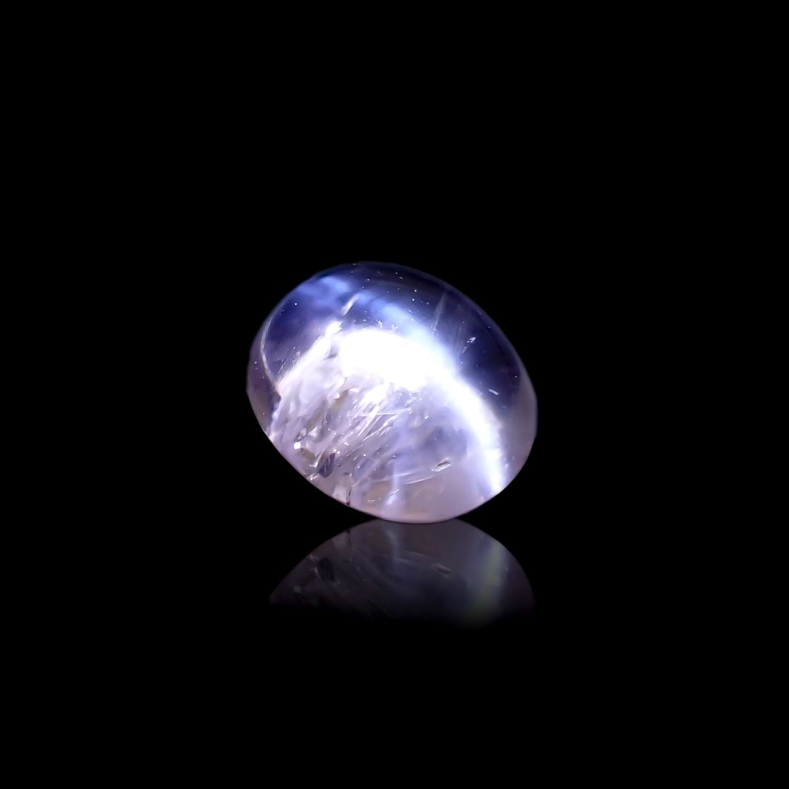 マリアライトキャッツアイ フルオレッセンス(宝石名ピンク スキャポライト・キャッツアイ)アフガニスタン産 1.462ct ソ付(彩珠)[231023943]7.8x6.7mm前後