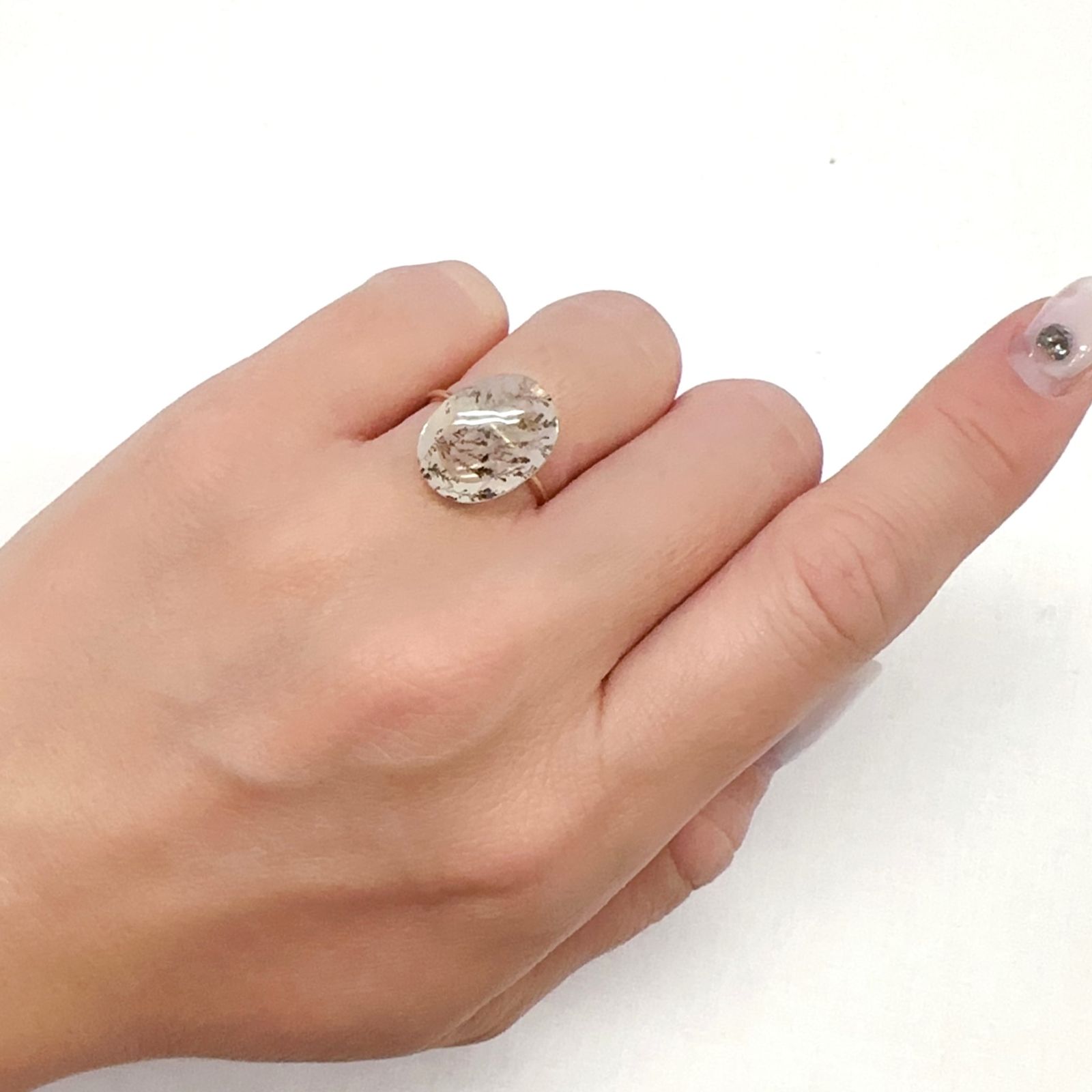 デンドリチッククォーツ ブラジル産 5.79ct[231224899]15.1x11.2mm前後