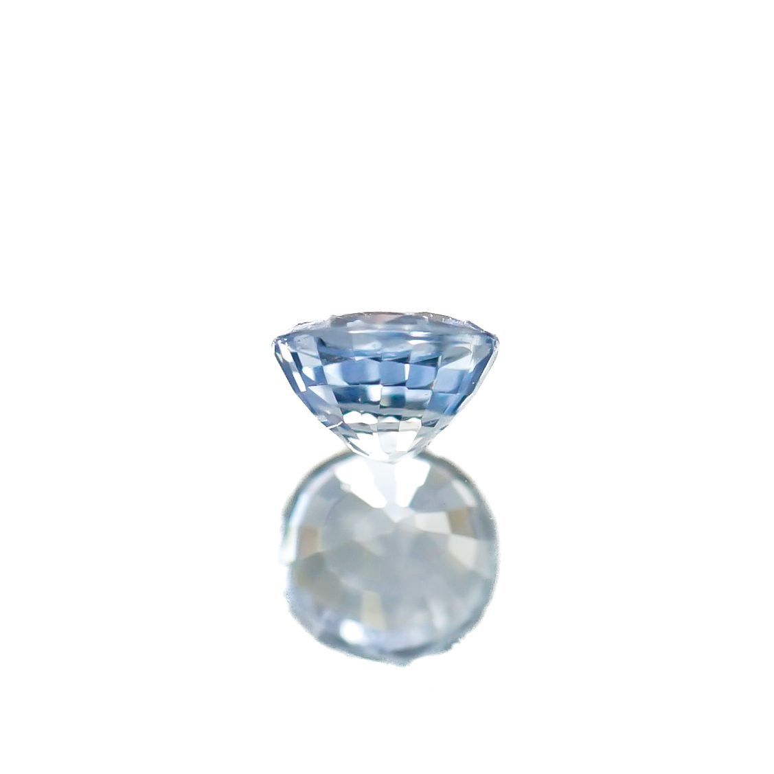 アイスブルーサファイア(宝石名サファイア)スリランカ/マダガスカル産 0.31ct 識別済[230119946]3.9x3.8mm前後