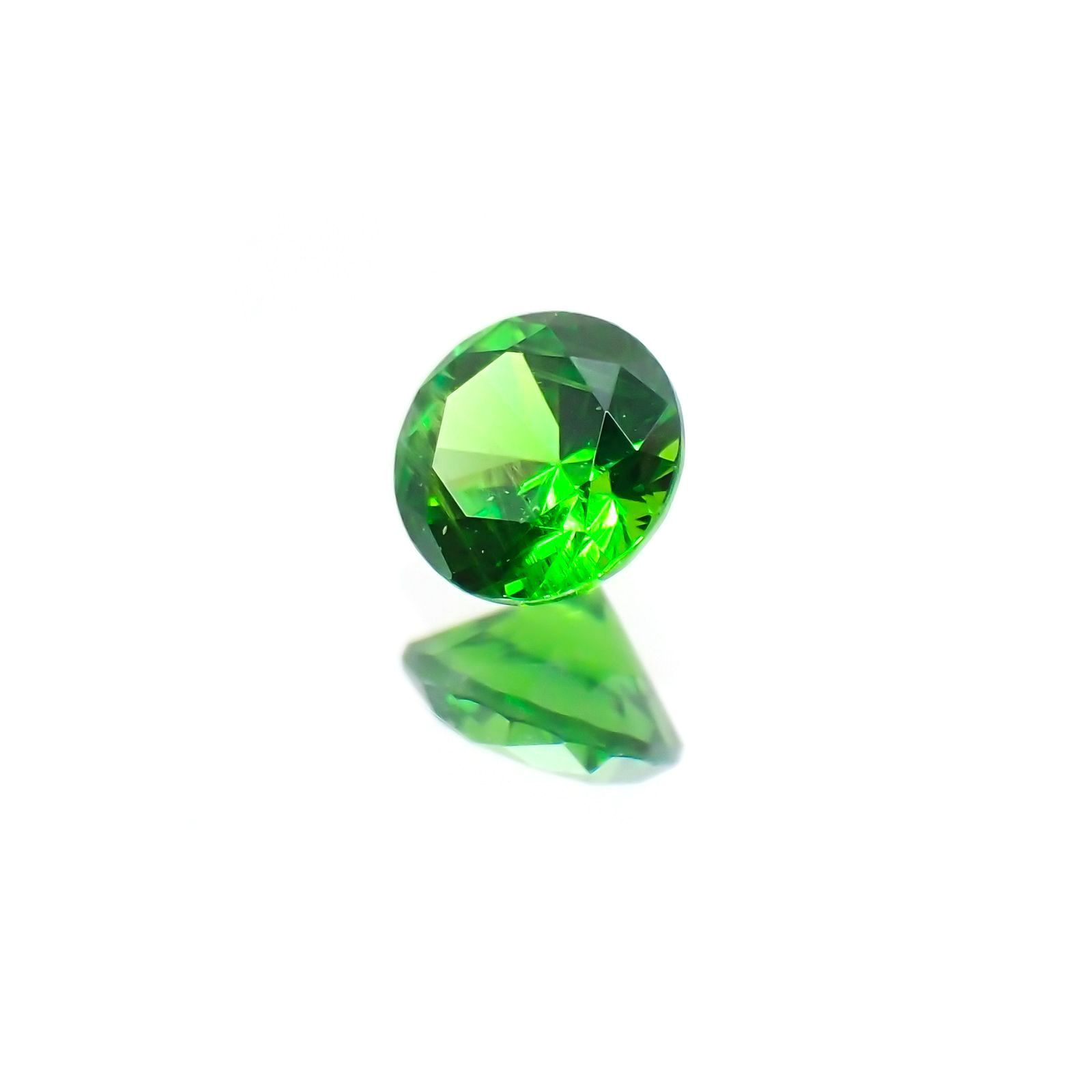 デマントイドガーネット(宝石名デマントイド・ガーネット)  ロシア産 0.137ct ソ付(彩珠)[210410508]3×3mm前後