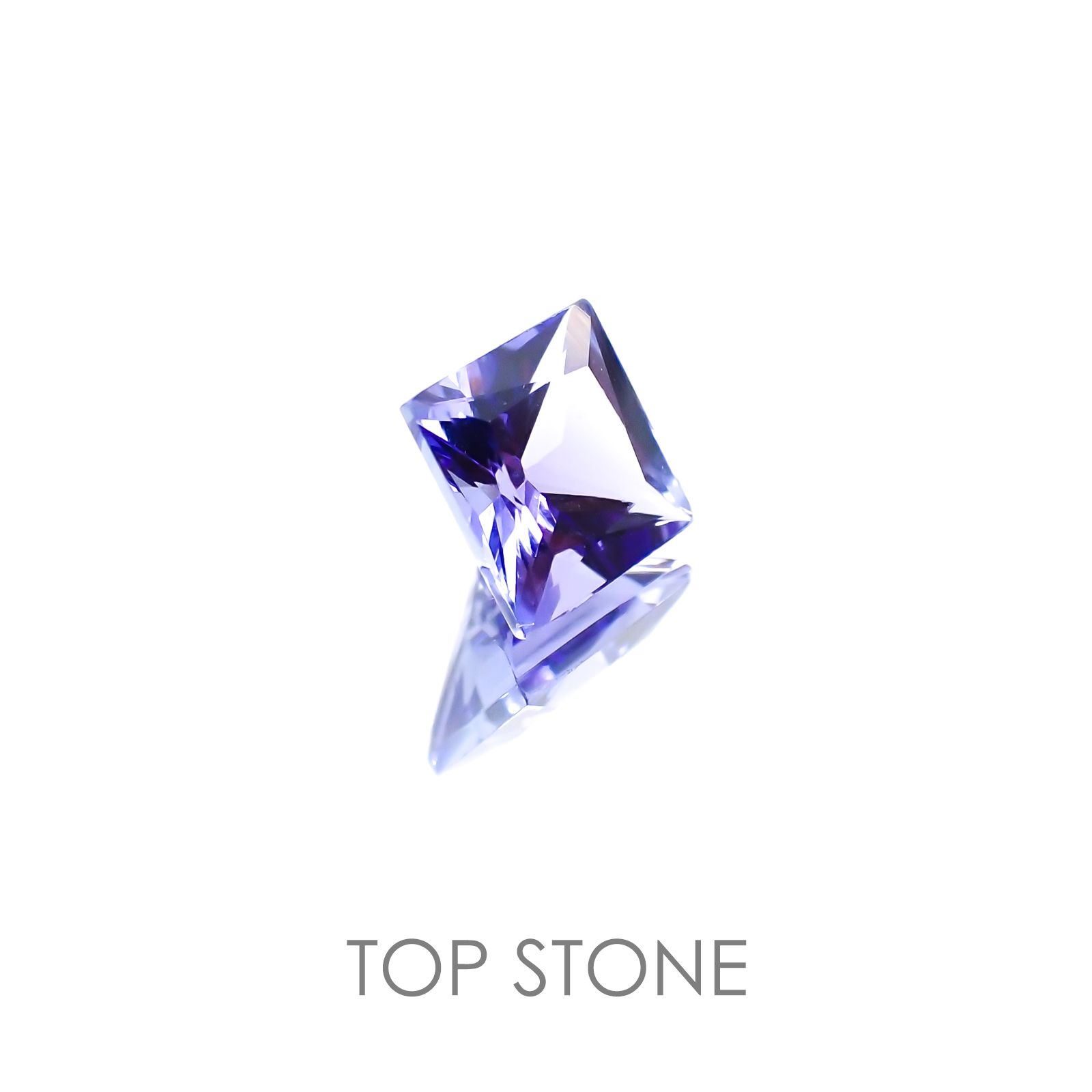 ◇プリンセスカット◇タンザナイト(宝石名タンザナイト) タンザニア産 0.75ct 識別済[21018264]5.2×5.2mm前後