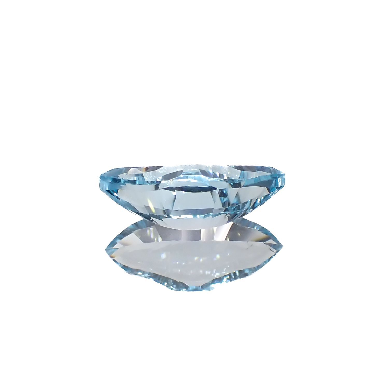 ◇カスタムカット◇ブルートパーズ ブラジル産 3.10ct [251219372]14.1x6.9mm前後