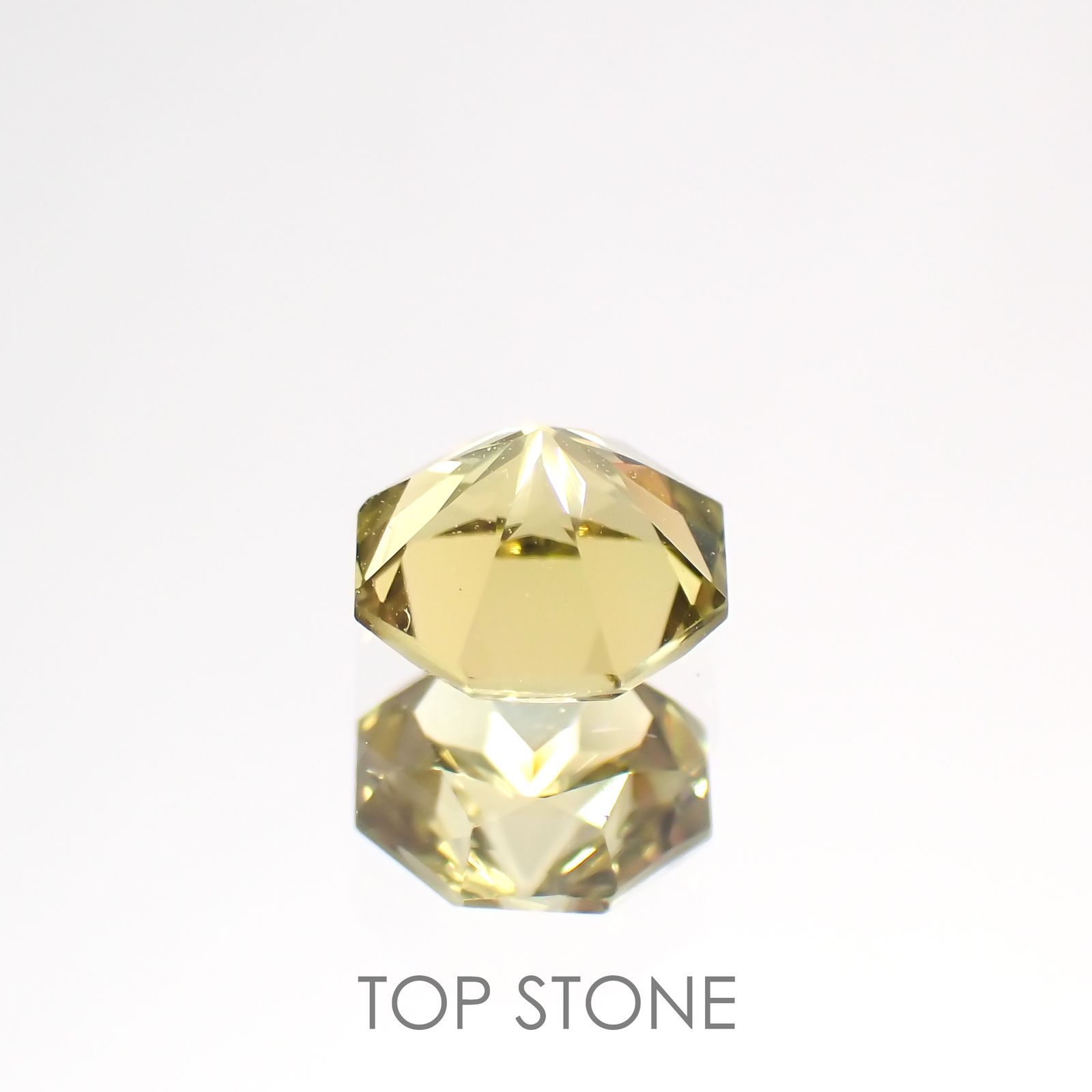◇オクタゴンカット◇カナリートルマリンSA(宝石名イエロー・トルマリン) ブラジル/アフリカ産 0.598ct ソ付(彩珠)[20117644]5.1×5.1mm前後