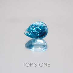 ブルージルコン カンボジア産 ルース 2.44ct[20063093]7.8×5.8mm前後