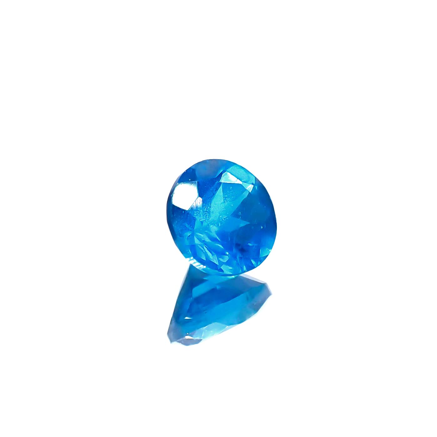 ネオンブルーアパタイト マダガスカル産 0.53ct[231224995]4.9x4.9mm前後