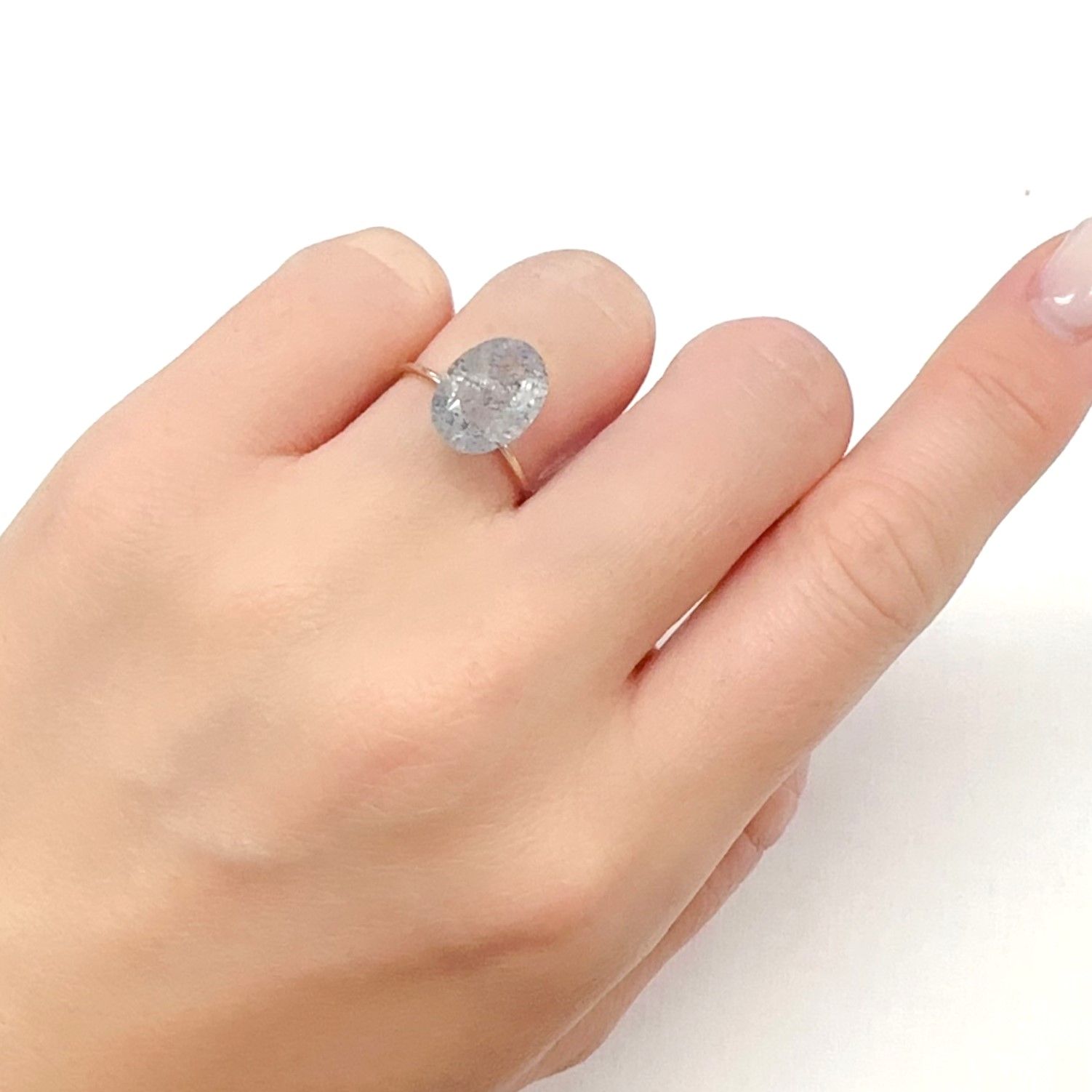 モスアクアマリン ブラジル産 3.08ct[240226053]11.8x8.5mm前後
