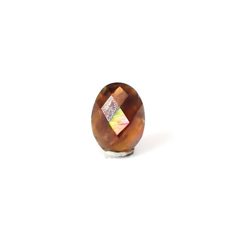 ◇チェッカーカット◇レインボーガーネット 日本・奈良県産 0.88ct / 6.8x4.9mm前後 [260432091]