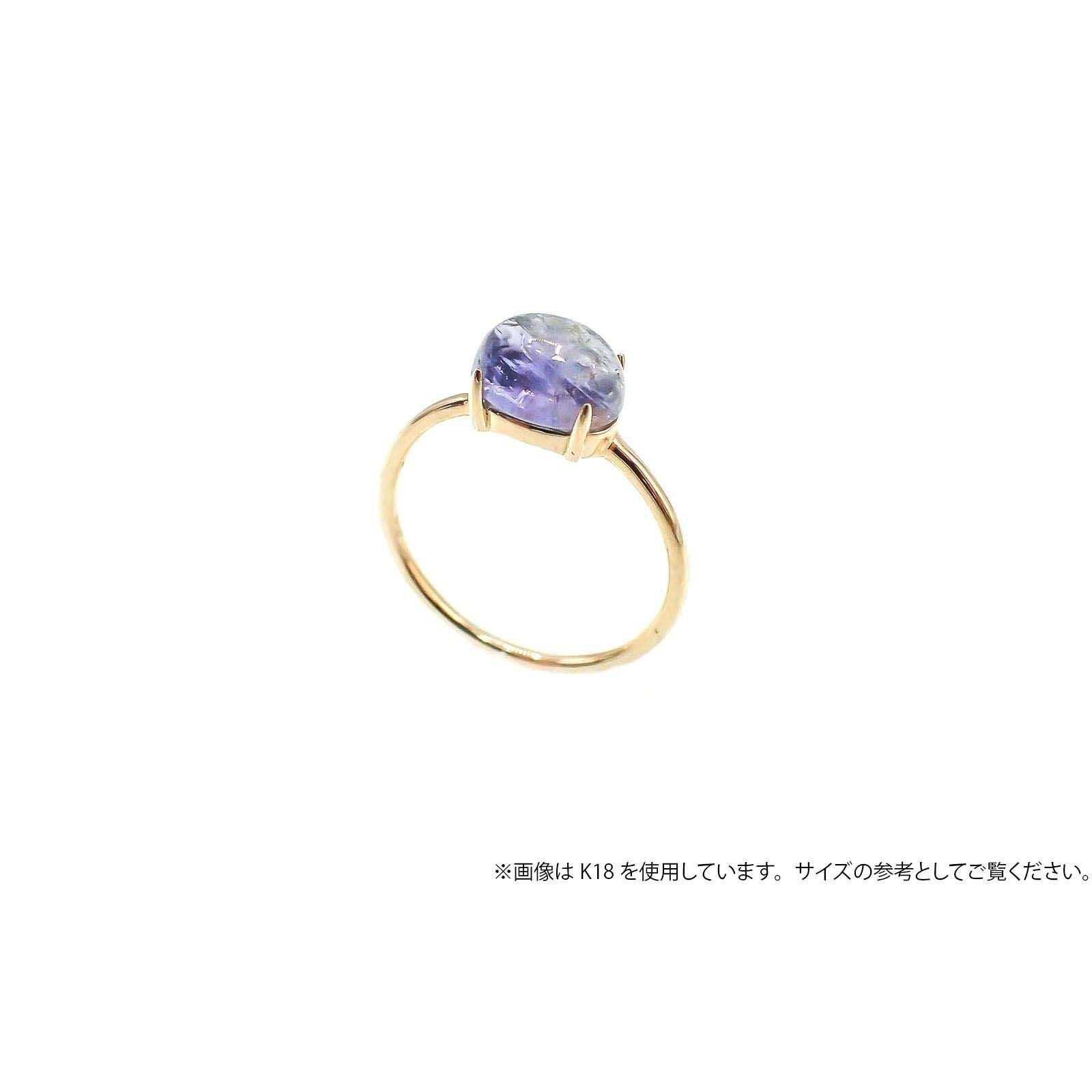 Pt900リング用空枠 オーバルカボション爪留め つやあり 6×8mm用 [210913405]