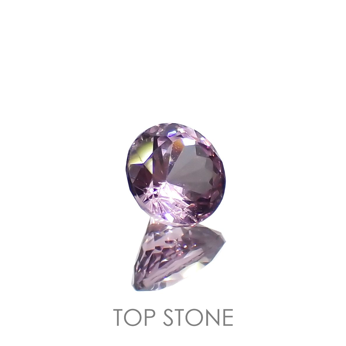 ラベンダーピンクスピネル(宝石名スピネル)ビルマ/マダガスカル産 0.46ct 識別済[220917595]4.6x4.5mm前後