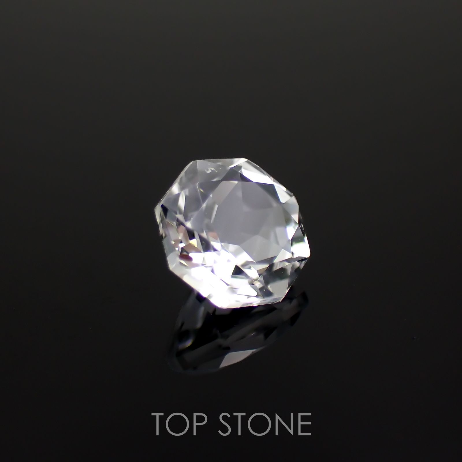 ◇オクタゴンカット◇ホワイトトパーズ ブラジル産 1.15ct[221018501]6.1x6.1mm前後