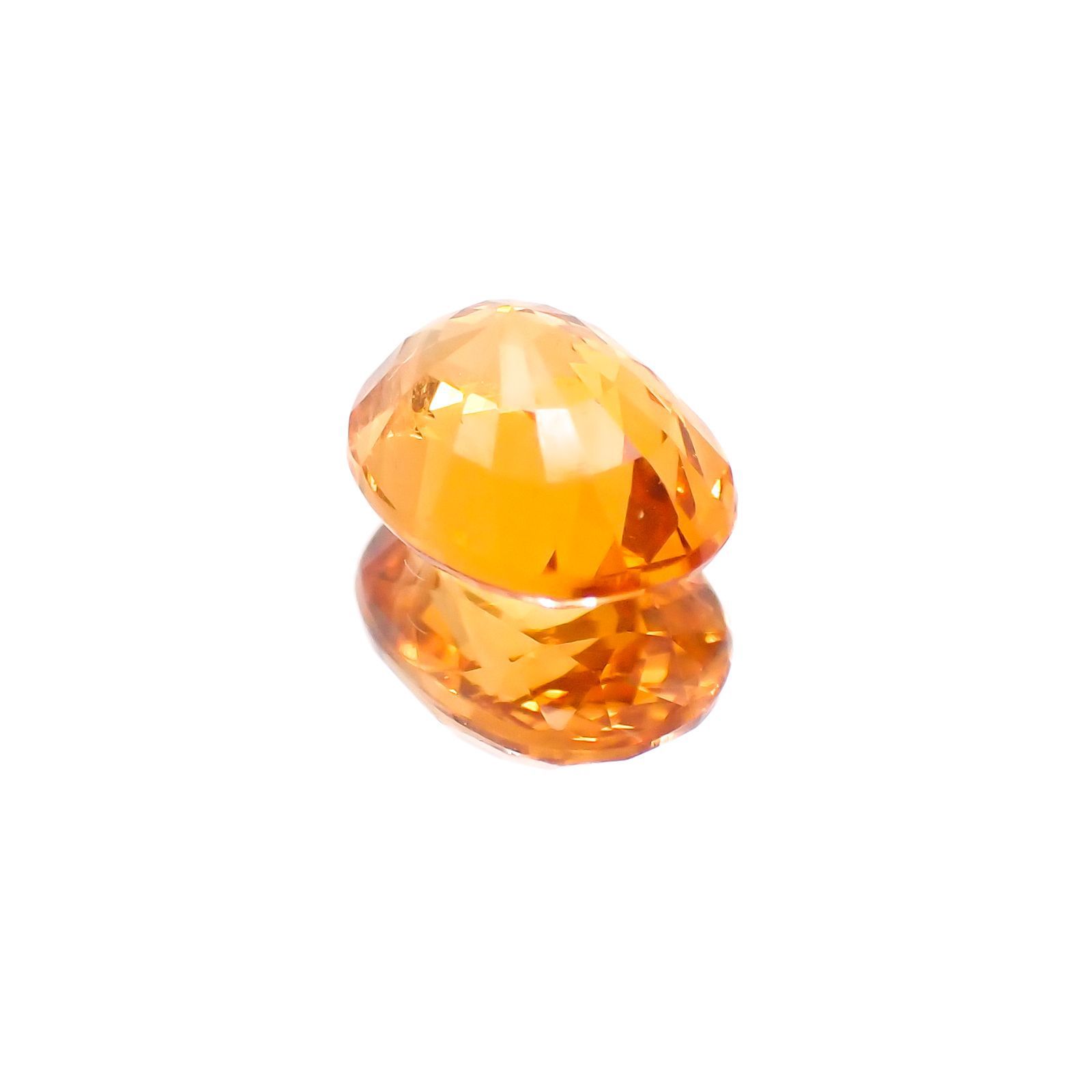 スペサルティンガーネット マンダリンオレンジカラー(宝石名スペサルティン・ガーネット)ナイジェリア産 1.28ct 識別済[231124192]7.1x5.4mm前後