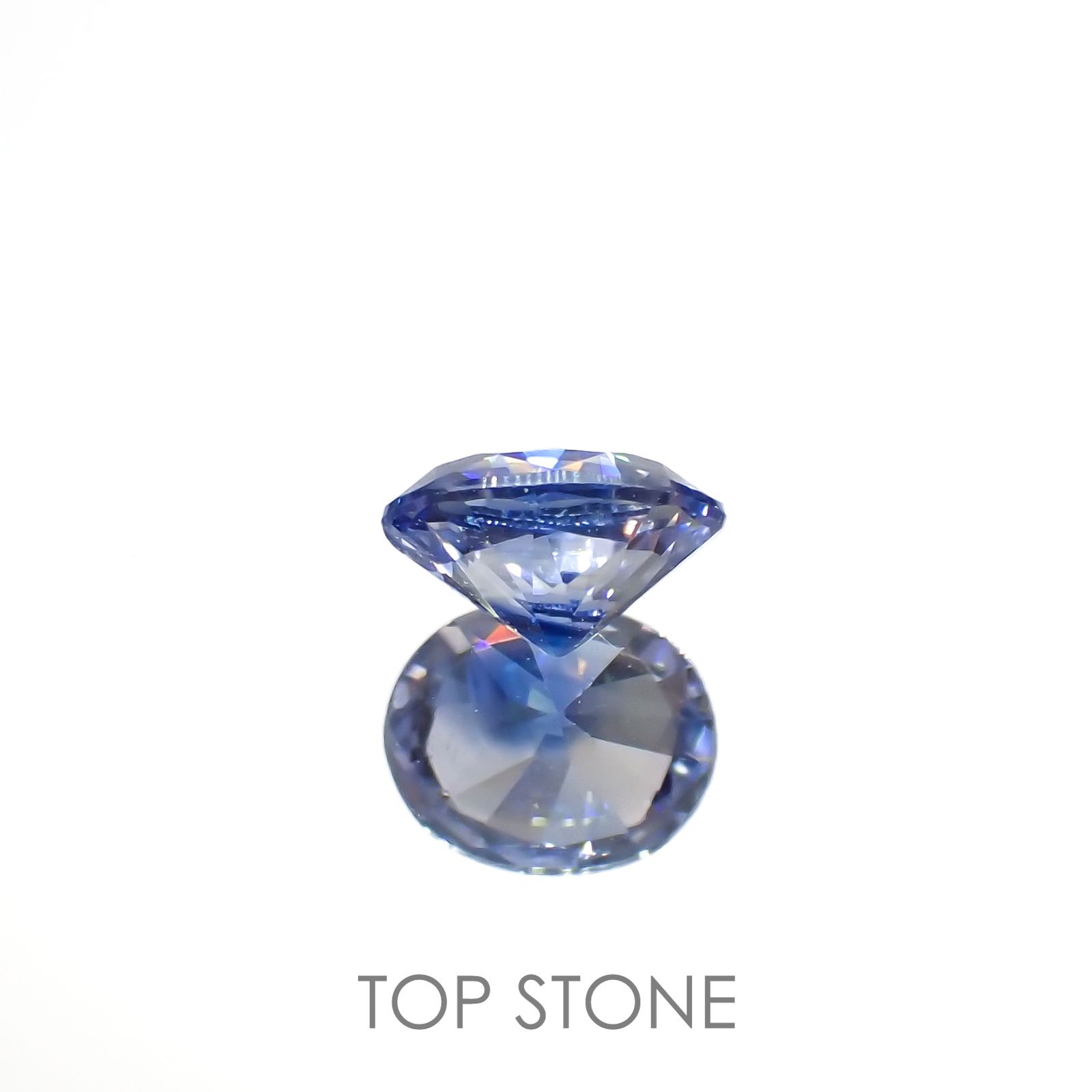 バイカラーサファイア(宝石名サファイア)スリランカ/マダガスカル産 0.60ct 識別済[220817430]5.6x4.6mm前後