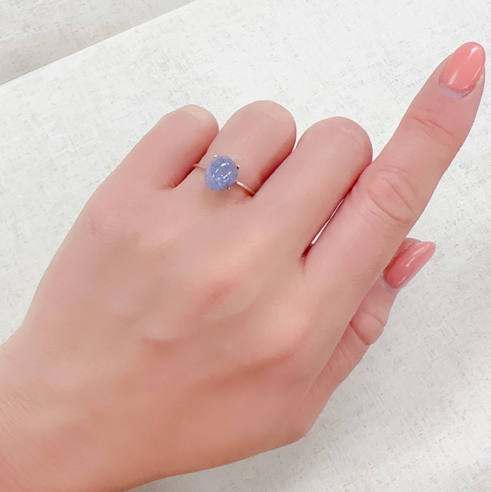 デュモルチェライトインクォーツ ブラジル産 2.19ct[230320885]8.6x7.2mm前後
