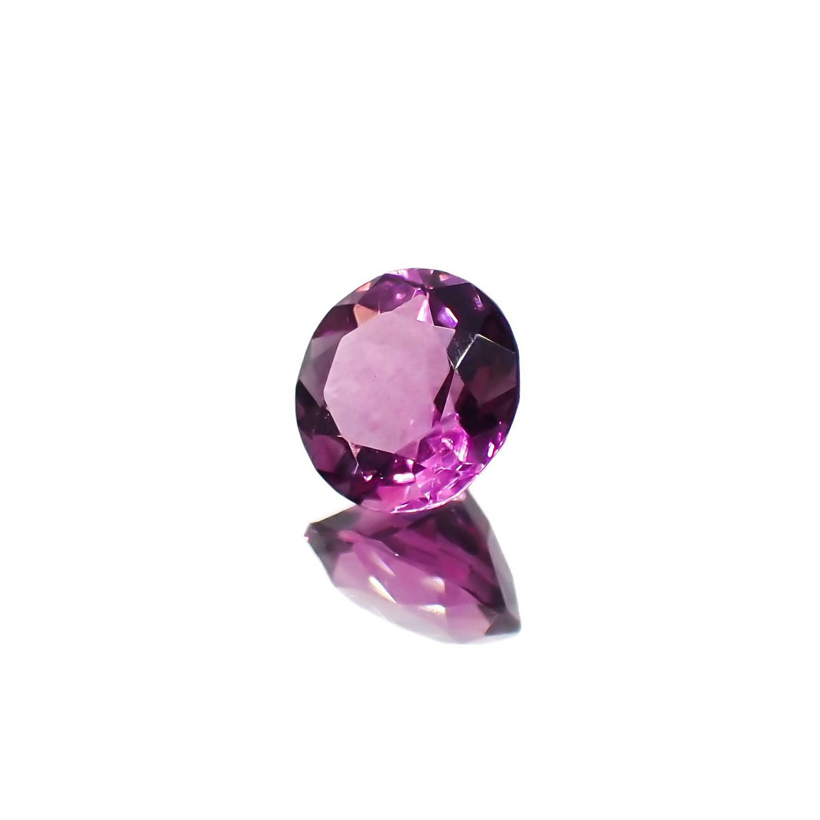 ピンクパープルフローライト 中国産 1.49ct / 7.1x7.1mm前後 [221018447]