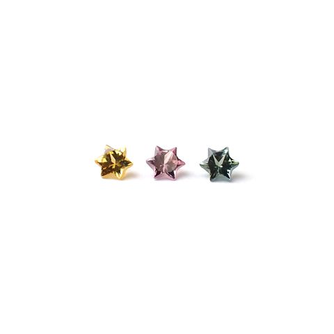 ◇カスタムカット◇サファイア カラーグラデーション3個セット スリランカ/マダガスカル産 0.32ct(3pcs合計) / 3.1-3.2x3.1-3.2mm前後 [260632323]