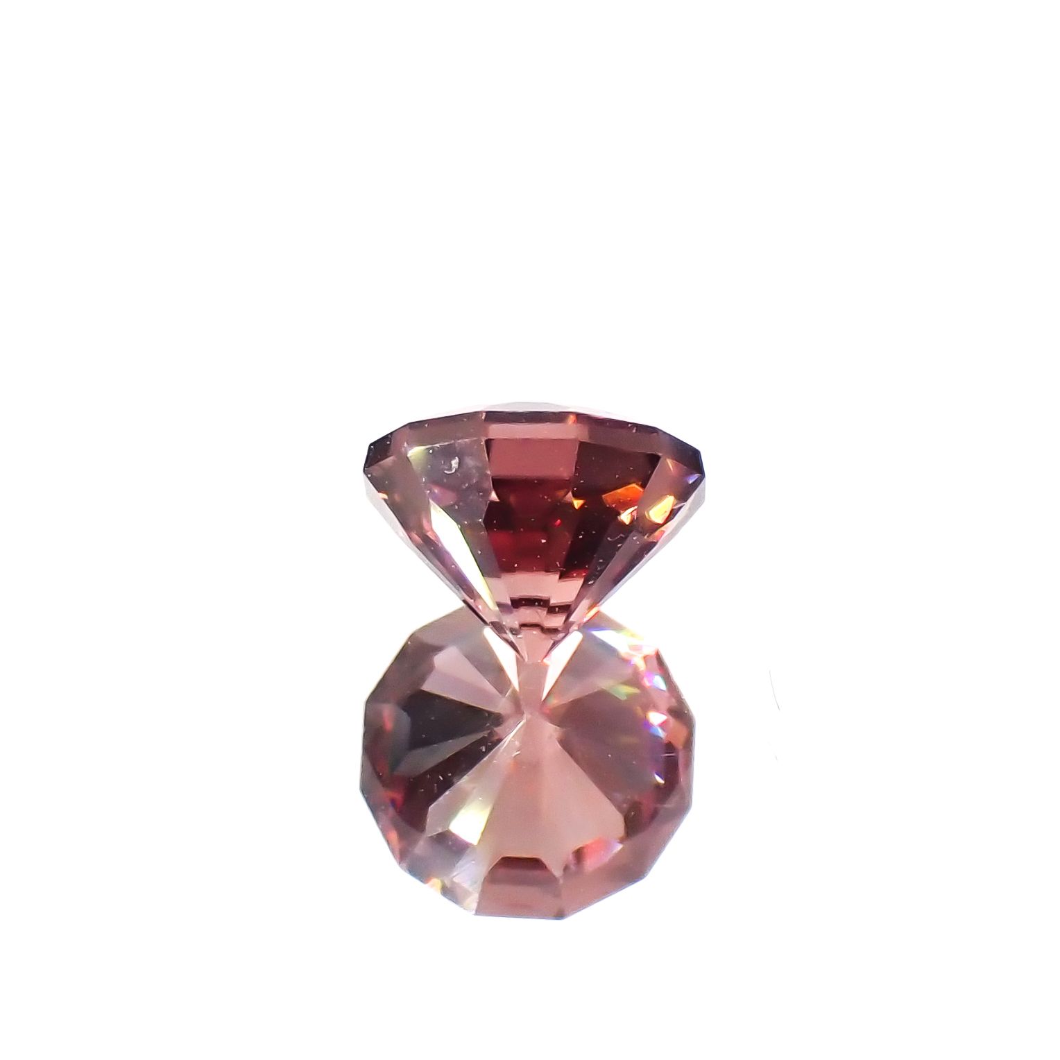 ◇カスタムカット◇ピンクジルコン スリランカ/カンボジア産 1.01ct[230421818]5.4x5.4mm前後