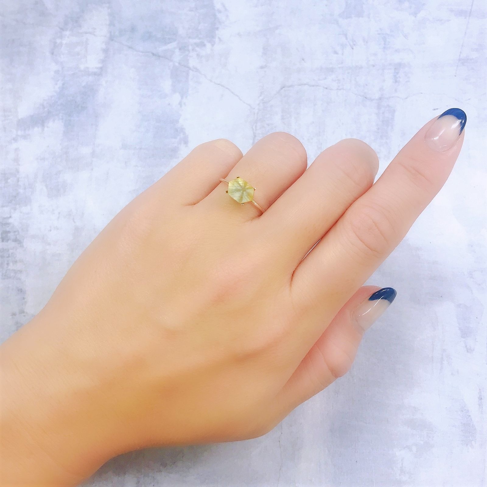 トラピッチェサファイア 原石スライス磨き(宝石名トラピッチェ・サファイア)ミャンマー産 1.59ct 識別済[221119100]7.7x6.4mm前後