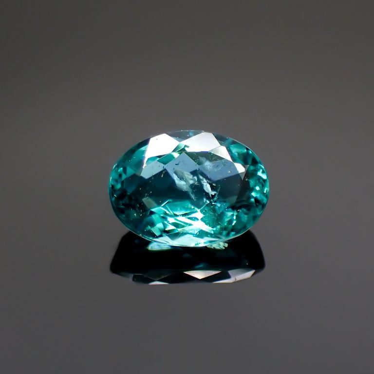 パライバトルマリン(宝石名トルマリン/別名パライバ・トルマリン)ブラジル産 0.42ct GIA鑑付[211113714]5.56x4.1mm前後