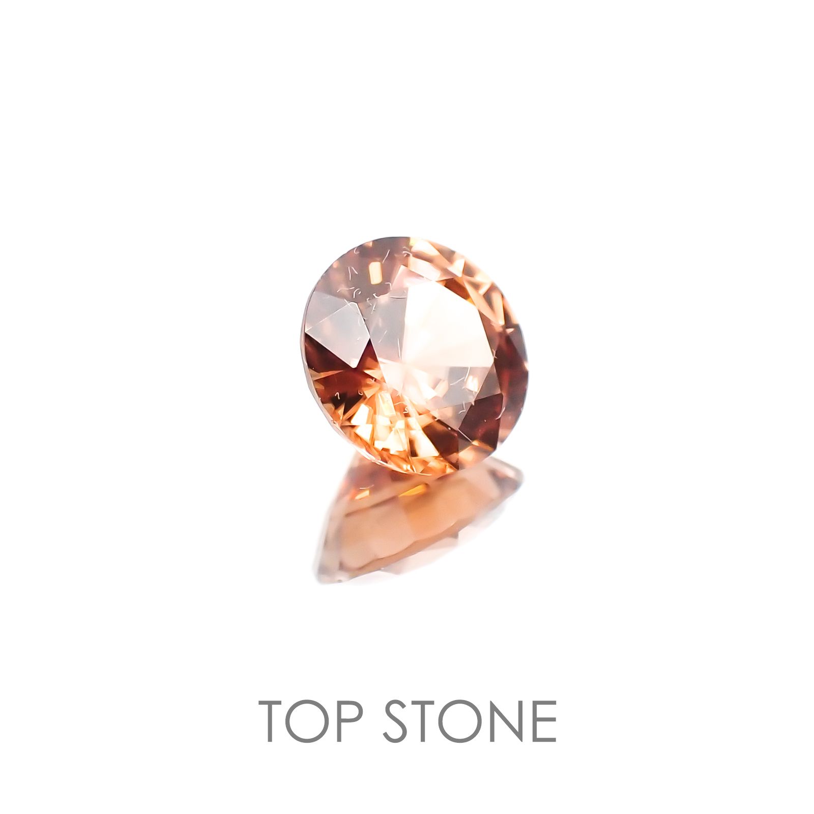 オレンジジルコン(宝石名ジルコン) スリランカ/カンボジア産 1.18ct 識別済[20128043]6.2×6.2mm前後