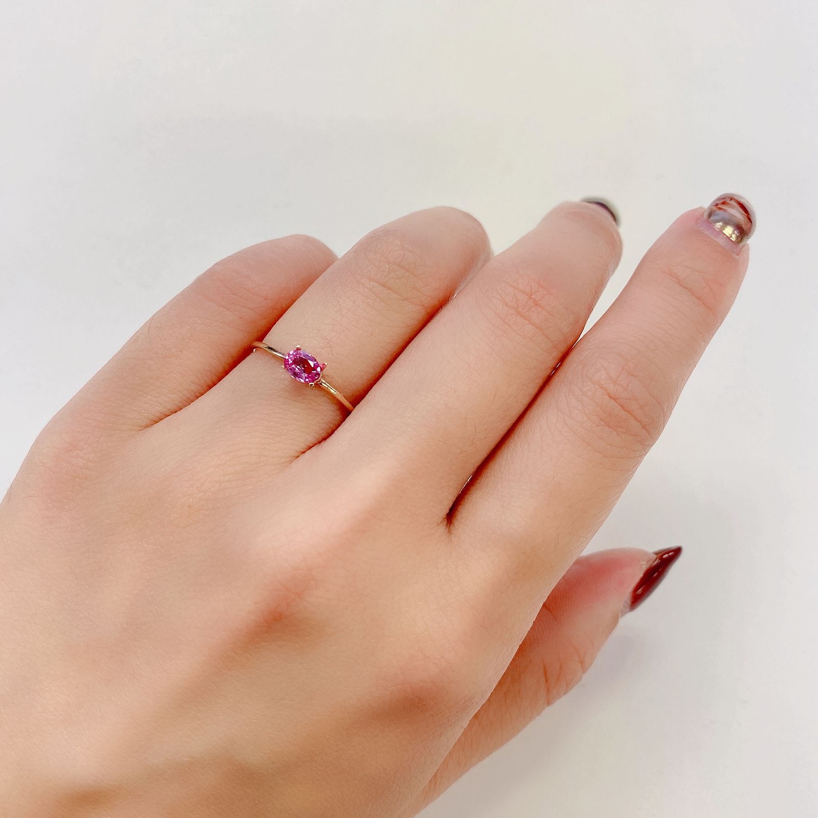 パパラチャサファイア(宝石名サファイア/別名パパラチャ・サファイア) スリランカ産 0.333ct DGL鑑付[21019428]4.9×3.7mm前後