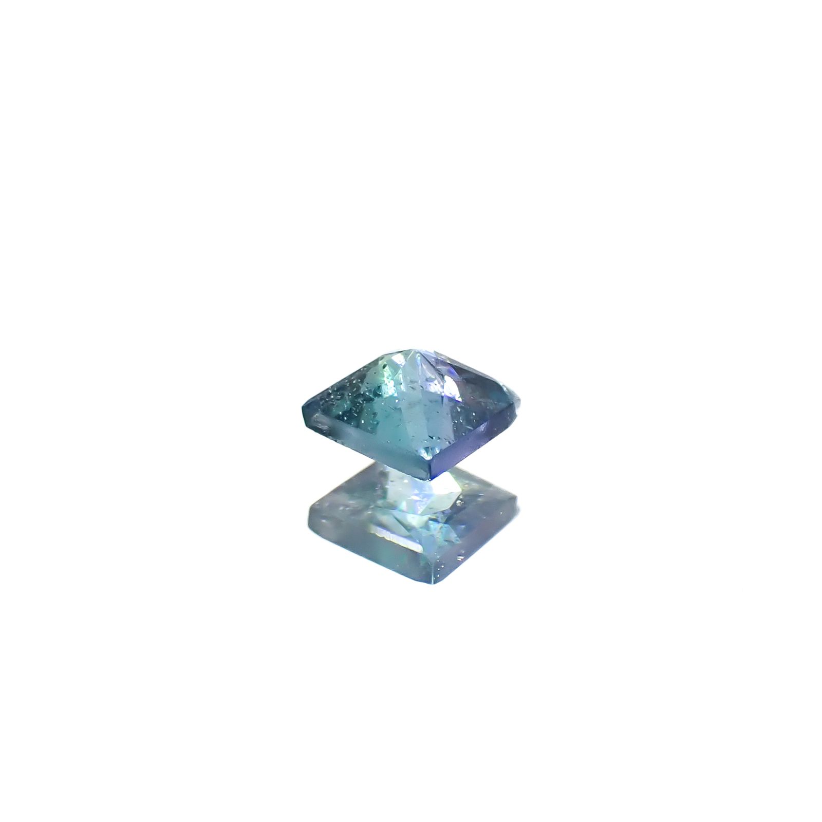 ◇プリンセスカット◇ブルーグリーンコーネルピン(宝石名ブルーグリーン・コーネルピン)タンザニア産 0.085ct 識別済[240527680]2.5x2.5mm前後