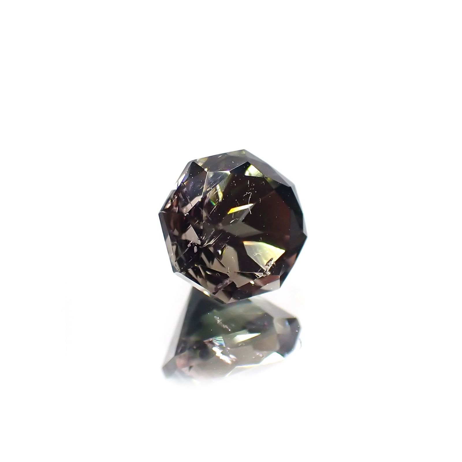 ◇オクタゴンカット◇バイカラートルマリンSA(宝石名バイカラー・トルマリン) ブラジル/アフリカ産 1.228ct ソ付(彩珠)[20129171]6.2×6.2mm前後