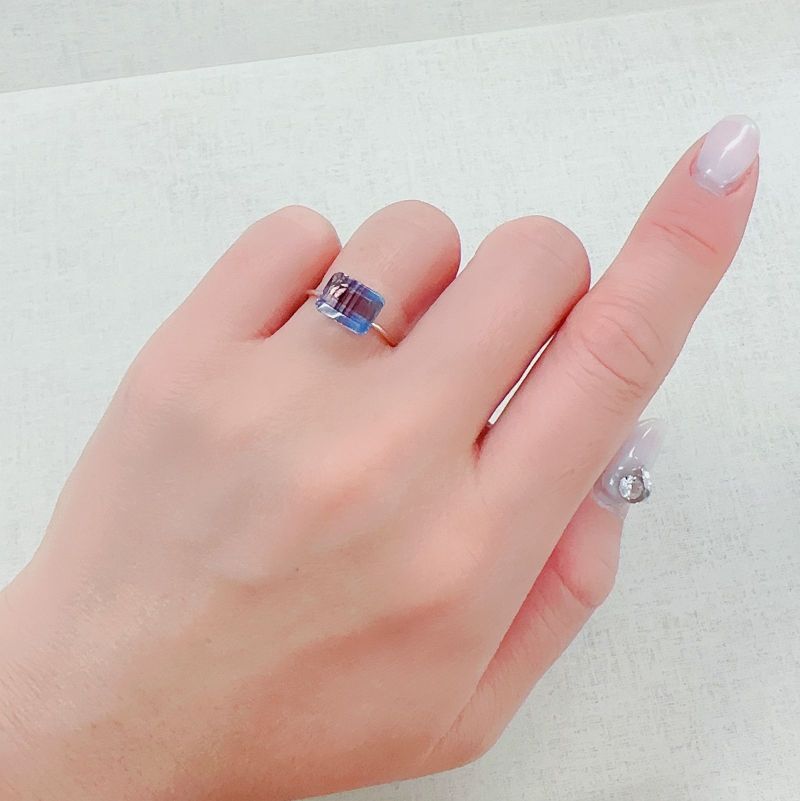 パーティカラーフローライト ブラジル産 2.69ct[230321185]9x7mm前後