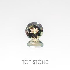 バイカラートルマリン ブラジル産 ルース 0.22ct[20127637]3.8×3.7mm前後