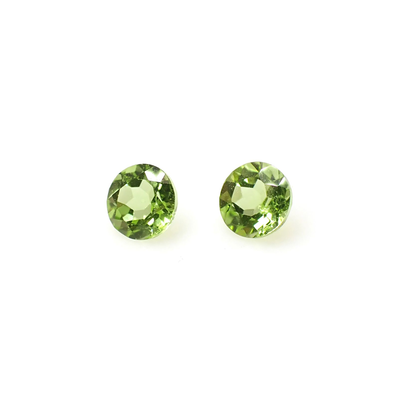 ◇ペアセット◇ペリドット 中国産 1.14ct(2pcs合計) [250730794]5x5mm前後