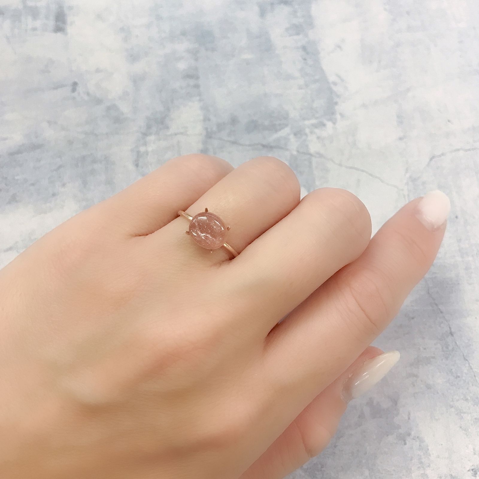 ストロベリークォーツ カザフスタン産 1.73ct[220616697]8.9x7.6mm前後