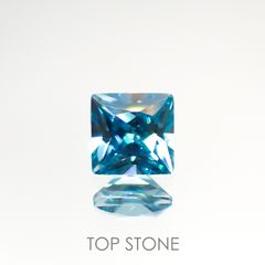 ◇プリンセスカット◇ブルージルコン(宝石名ジルコン) カンボジア産 1.09ct 識別済[210913437]5.1×5mm前後