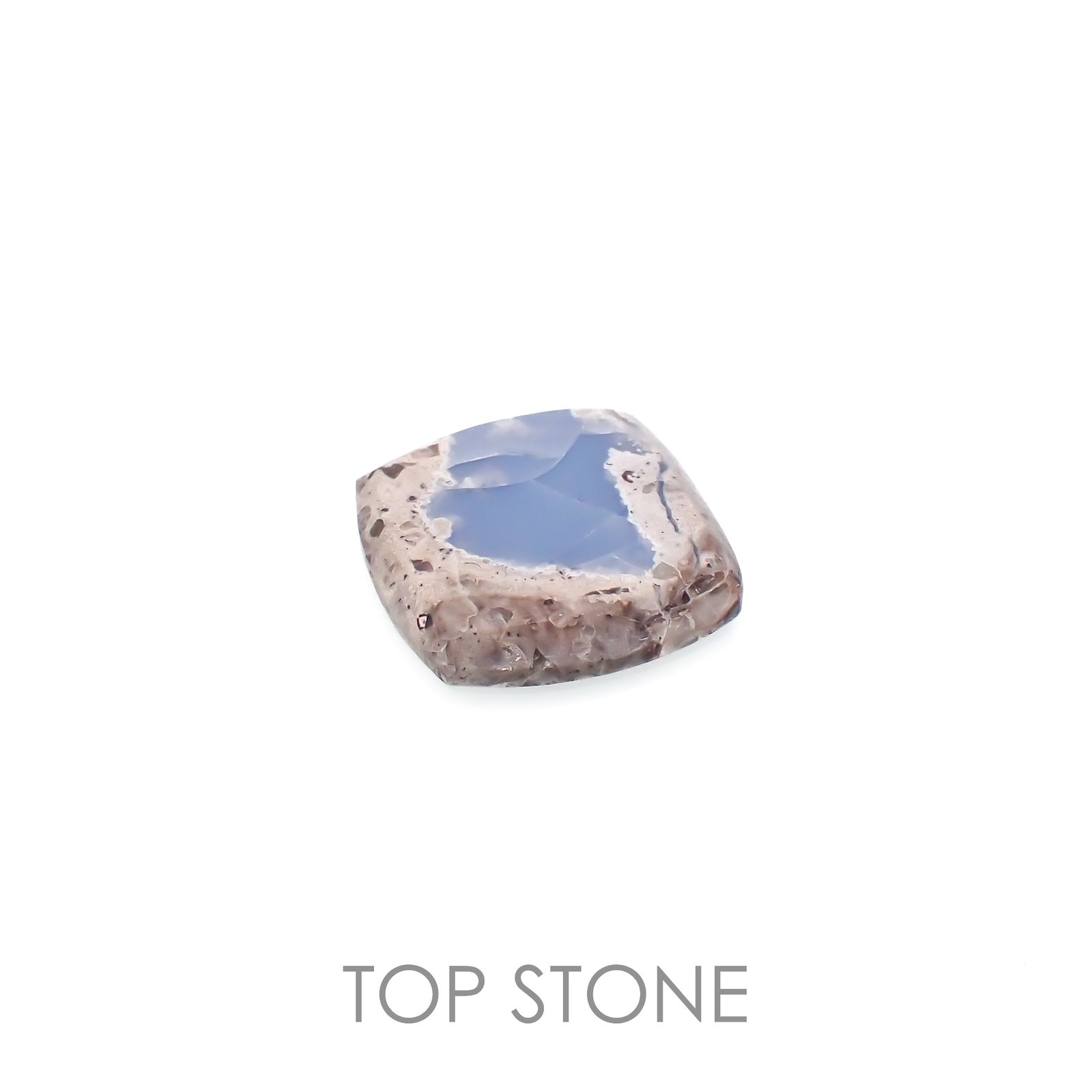 マトリックスブルーオパール アメリカ・オレゴン州産 4.67ct[221219390]14.3x14.2mm前後