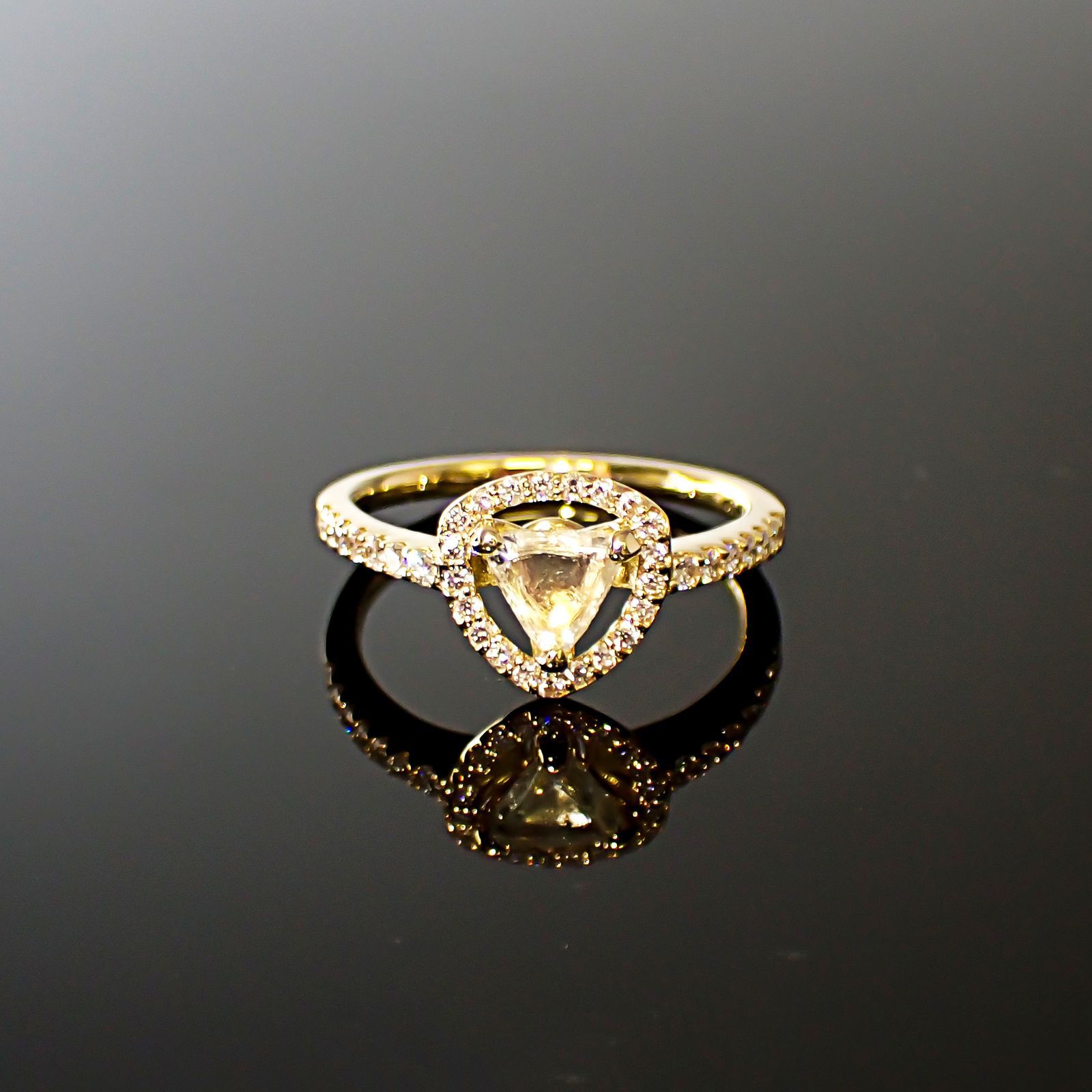 ◇La Clarte(ラ・クラルテ)◇K18マクルダイヤモンド リング#11 カナダ産 0.40ct[220115335]