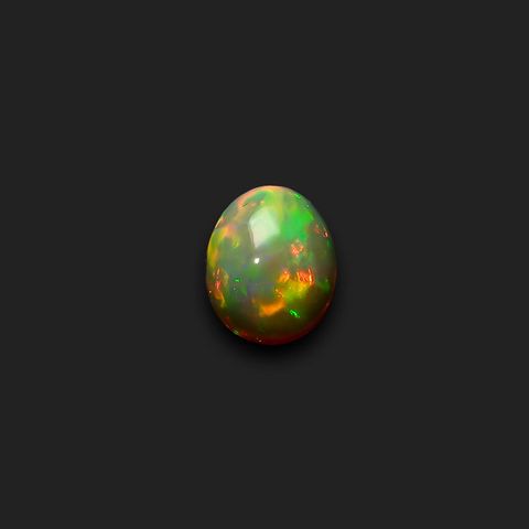 ブラックオパール(宝石名オパール/加熱処理)エチオピア産 3.42ct 識別済[240226258]12.4x10mm前後