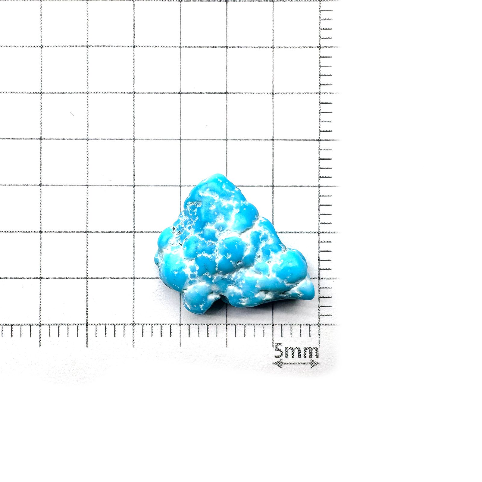 ターコイズ 原石 アメリカ・アリゾナ州キングマン産 6.89ct[240226373]15.8x12.4mm前後