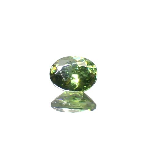 グリーンスファレライト(宝石名グリーン・スファレライト)ブルガリア産 0.355ct ソ付(彩珠)[231225081]4.5x3.6mm前後