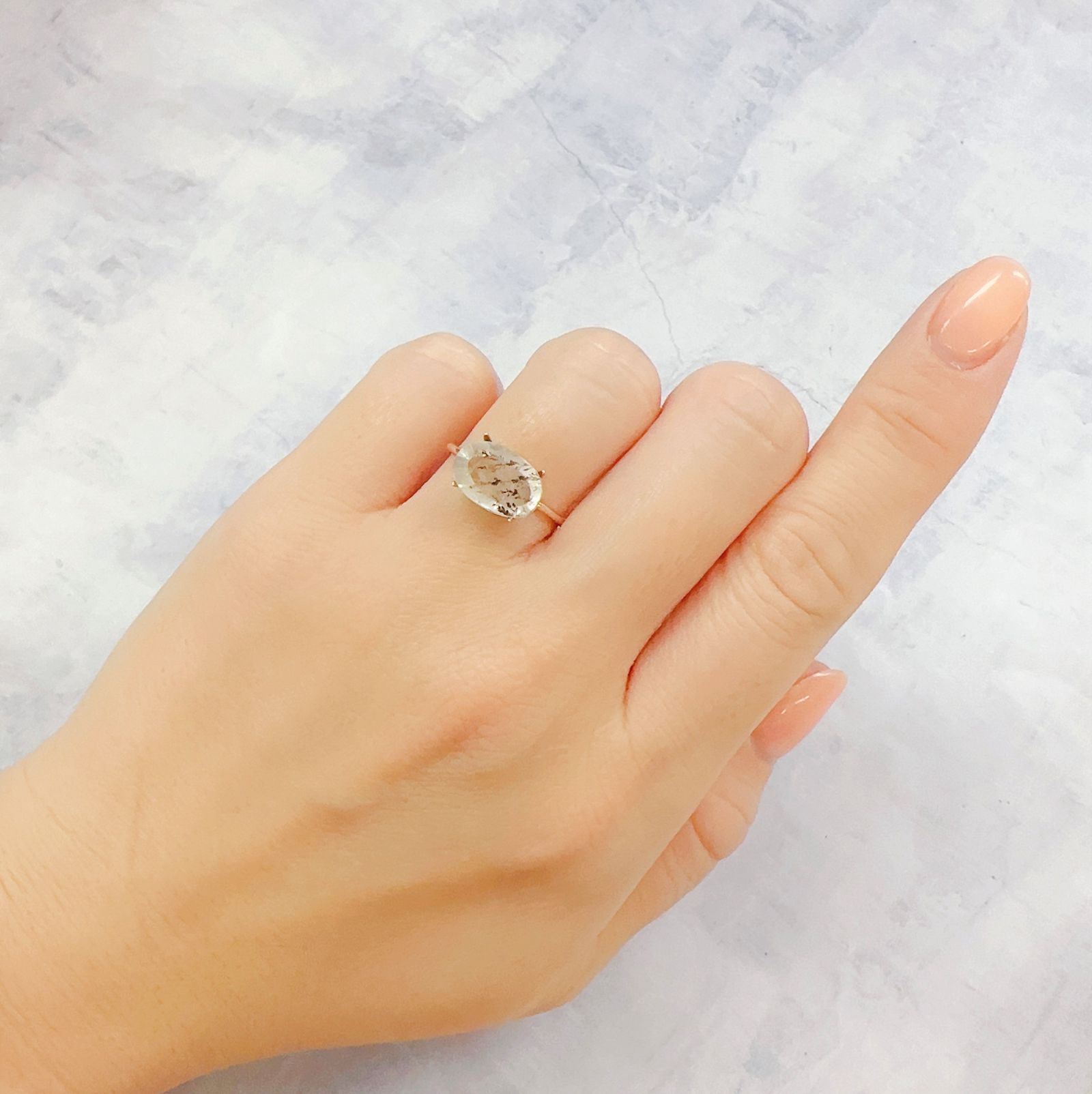 デンドリチッククォーツ ブラジル産 2.68ct[230120001]11.6x7.6mm前後