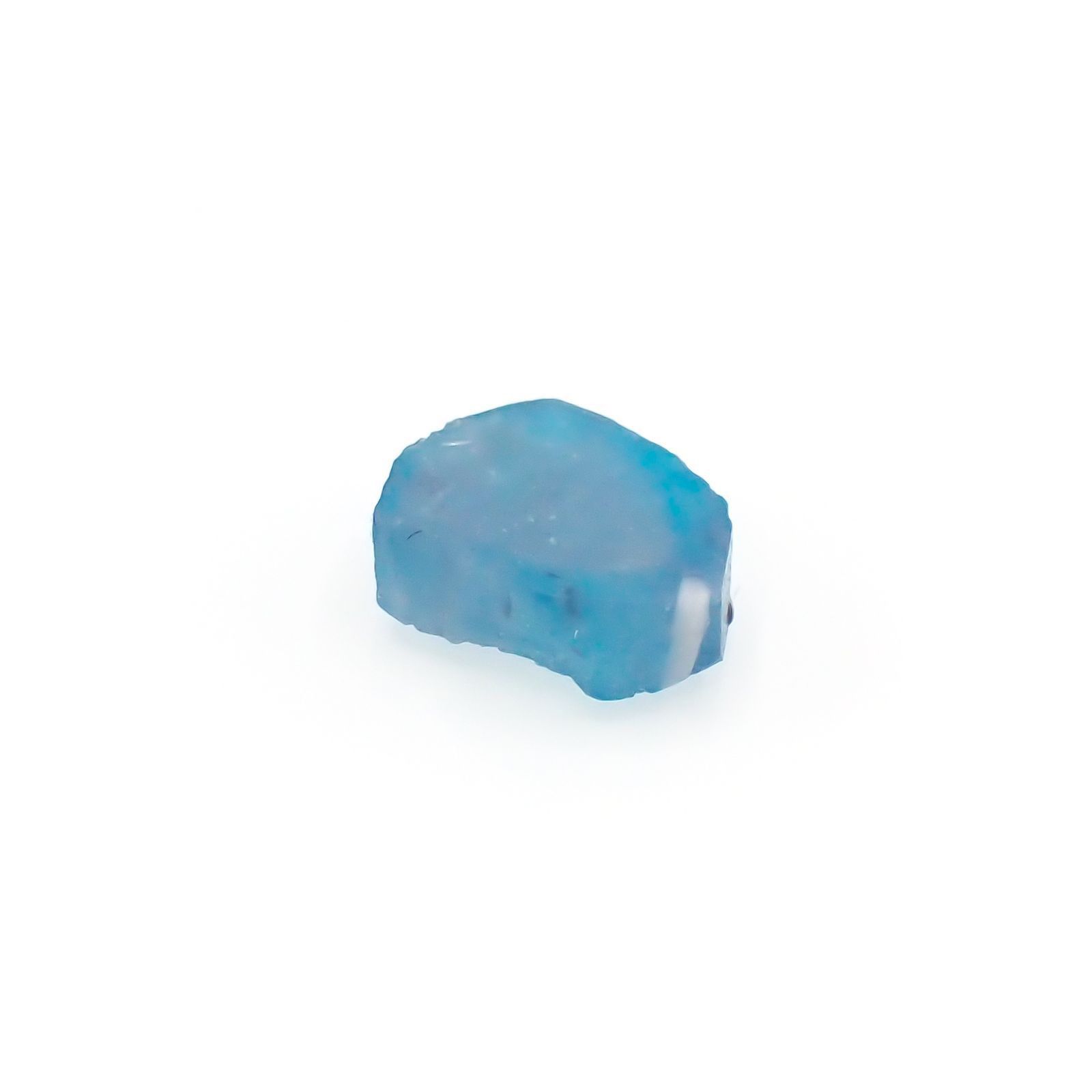 パライバトルマリン 原石スライス ブラジル・パライバ州バターリャ鉱山産 2.12ct / 8.1x9.3mm前後 [251016498]