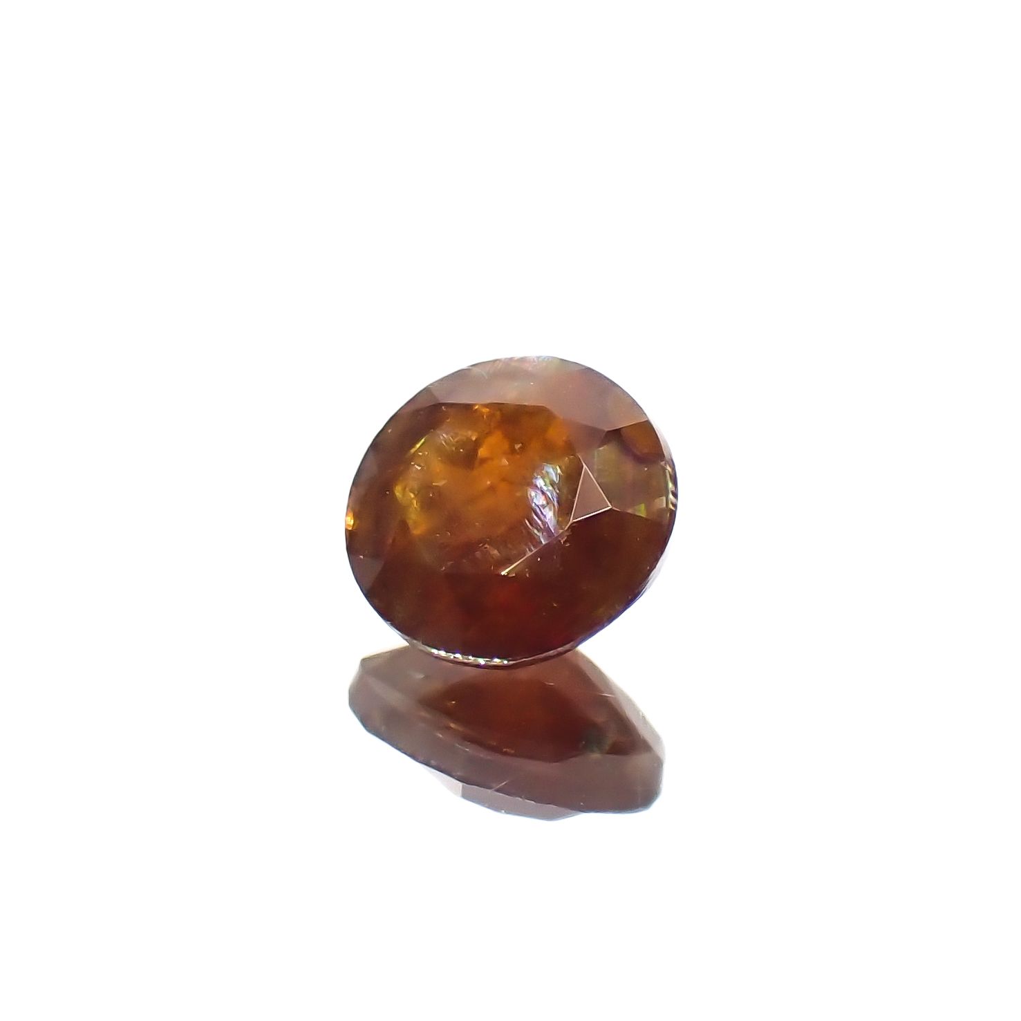 レインボーガーネット 日本・奈良県天川村産 0.48ct[230521956]4.7x4.6mm前後