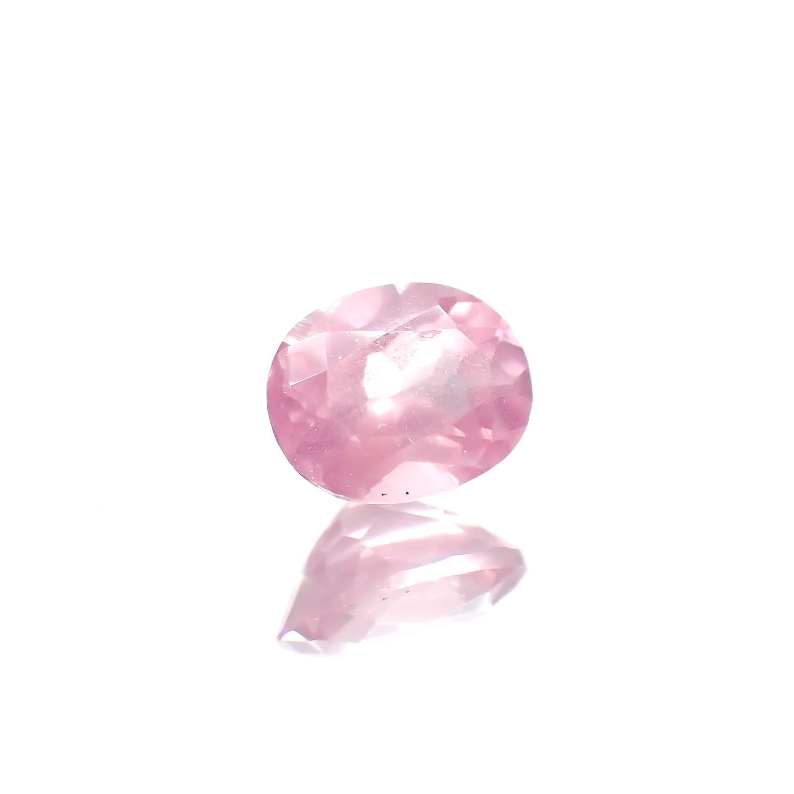 シルキーピンクスピネル(宝石名ピンク・スピネル) タンザニア産 0.52ct 識別済[240212907]5.5×4.2mm前後